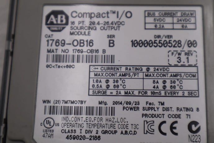 Allen-Bradley bradley 1769-ob16 series b output module #k-2577-b - Image 2