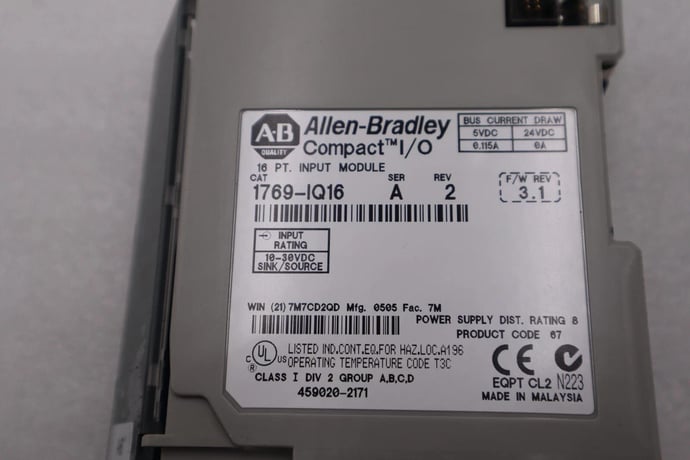 Allen-bradley 1769-iq16 series a input module 2014 stock #l-313c - Image 1