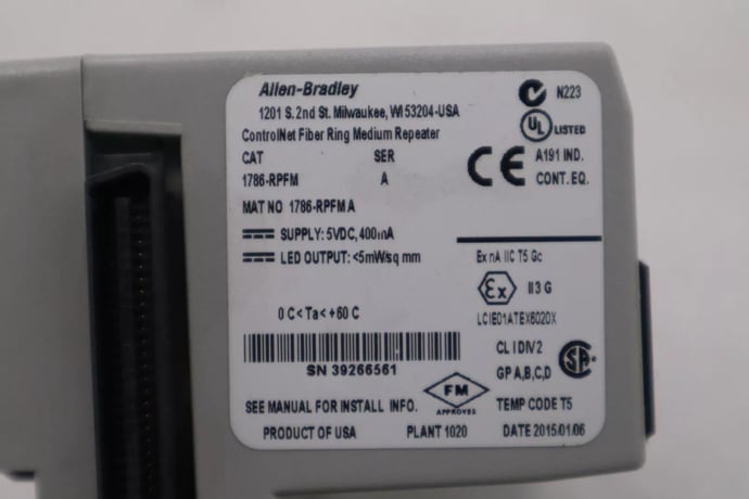 Allen-Bradley Bradley 1786-RPFM ControlNet Communication Fiber Module STOCK L-546 - Image 2