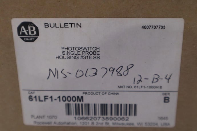 New Allen-Bradley bradley photoswitch single probe housing #316 ss 61lf1-1000m #1822b - Image 2