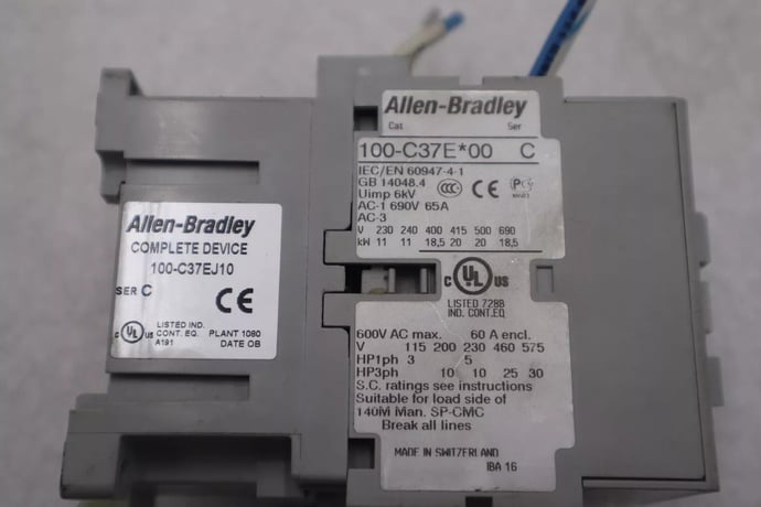 Allen-bradley 100-c37d00/c contactor stock #k-2641 - Image 2