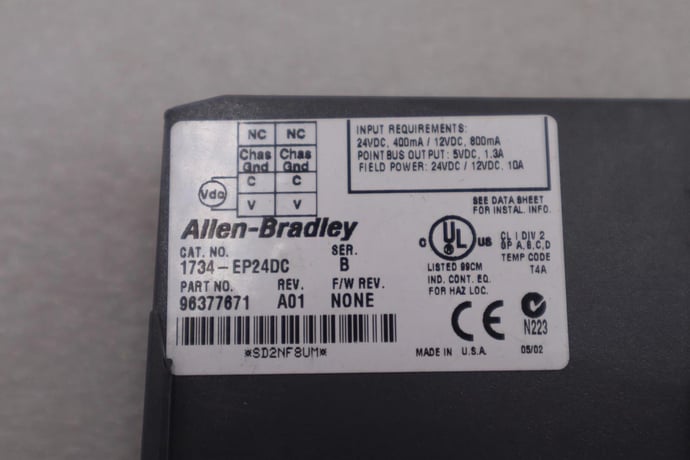 Allen-Bradley Bradley 1734-EP24DC /B POINT I/O 24VDC #K-2248 - Image 3