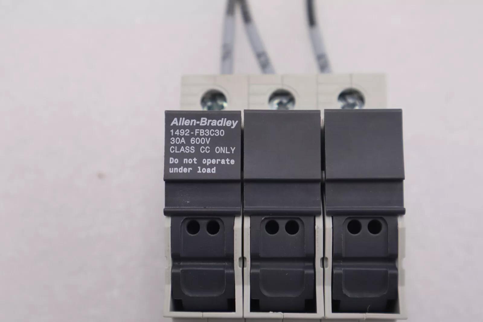 Allen-bradley 1492-fb3c30 series b 30a 600v class cc fuse holder stock #k-579a - Image 2
