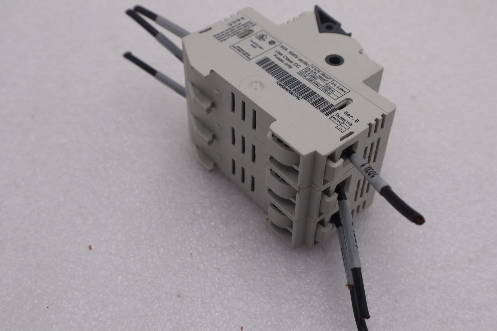 Allen-bradley 1492-fb3c30 series b 30a 600v class cc fuse holder stock #k-579a - Image 3