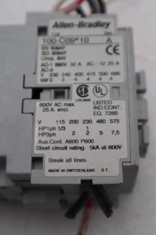Allen-Bradley bradley 100-c09*10 ser a contactor ab stock k-447-a - Image 4