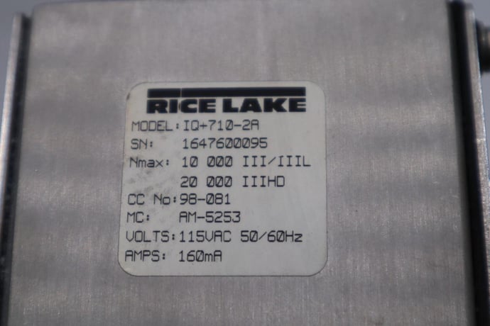 RICE LAKE WEIGHING SYSTEMS IQ+710-2A DIGITAL READOUT STOCK K-2983-A - Image 5