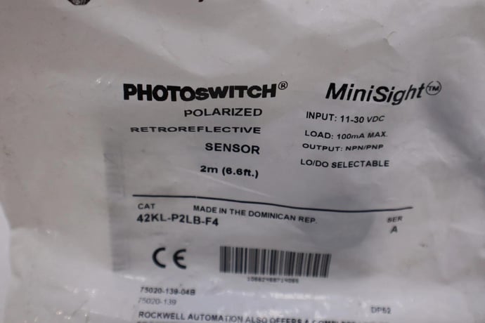 New Allen-Bradley bradley 42kl-p2lb-f4 retroreflective sensor stock h150a - Image 2