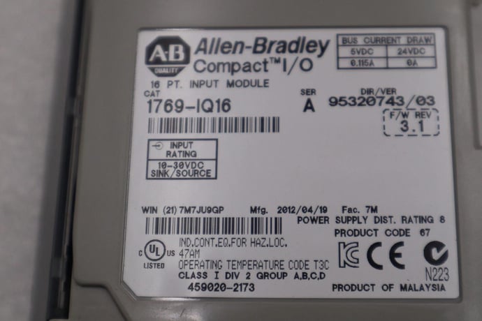 1769-iq16 Allen-Bradley bradley input module series a stock k-39-a - Image 2