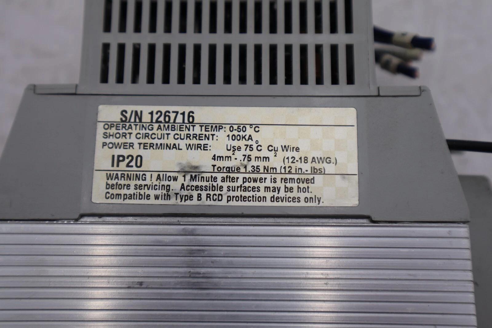 Used Allen-Bradley Variable Speed Controller IP20 160-ba03nps1p1 L-145 - Image 4