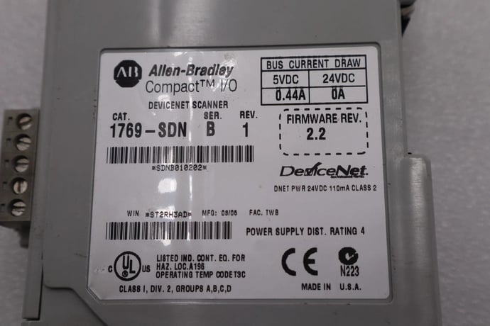 Allen-Bradley Bradley Compact I/O Scanner-CAT 1769-SDN ser B STOCK L-692 - Image 2