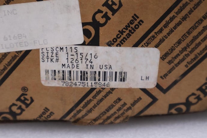 NEW IN BOX Dodge FCSCM115/ FC-SCM-115 Piloted Flange Unit 1-15/16" Bore #H476A - Image 1