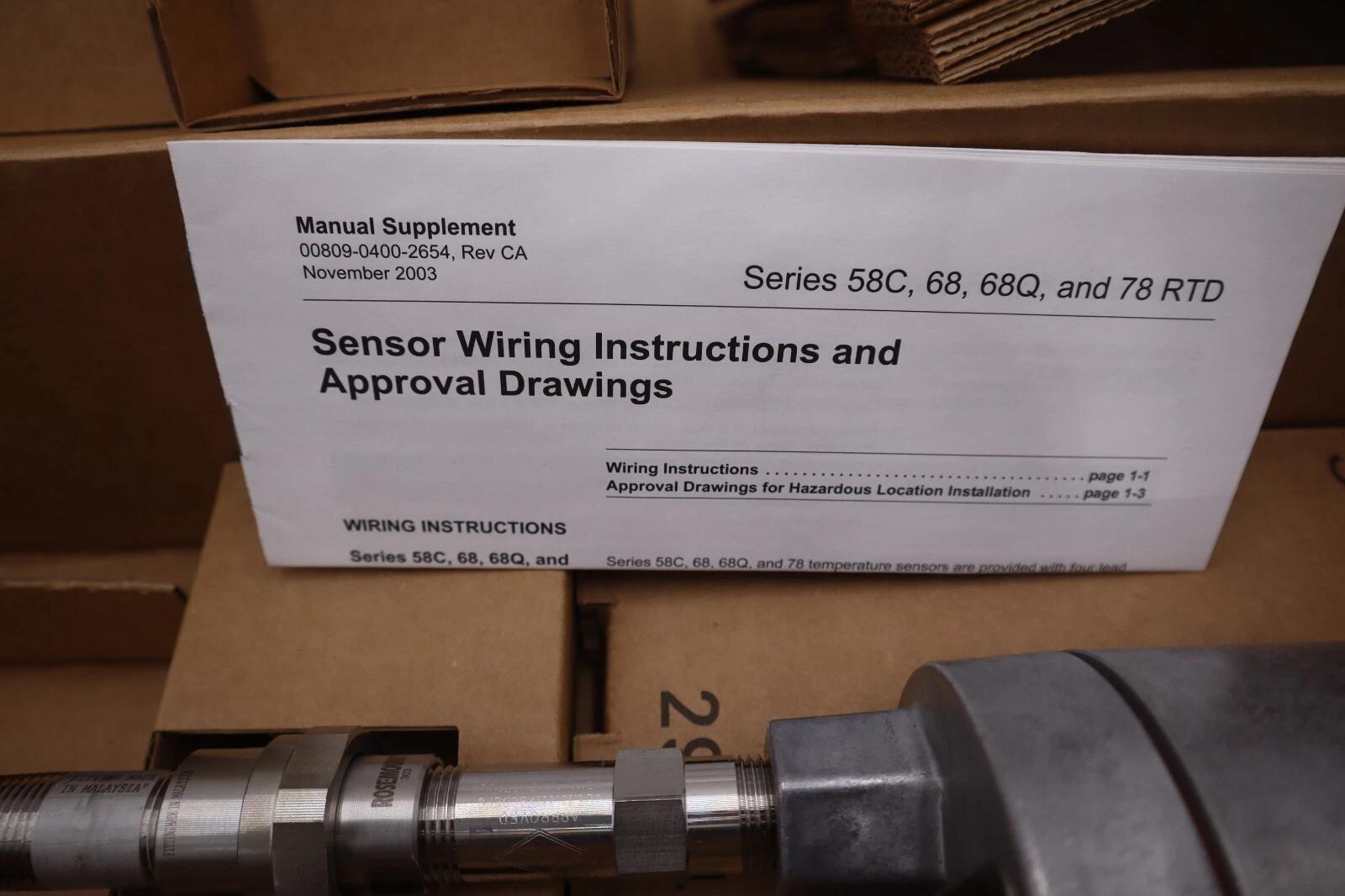 Rosemount 0078t21c30n090e5 emerson tempeture sensor stock #g-371 - Image 5