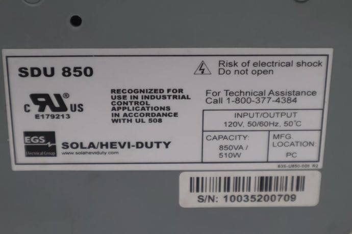 NEW OPEN BOX Emerson / SOLA Power Supply SDU 850 STOCK 4513 - Image 4