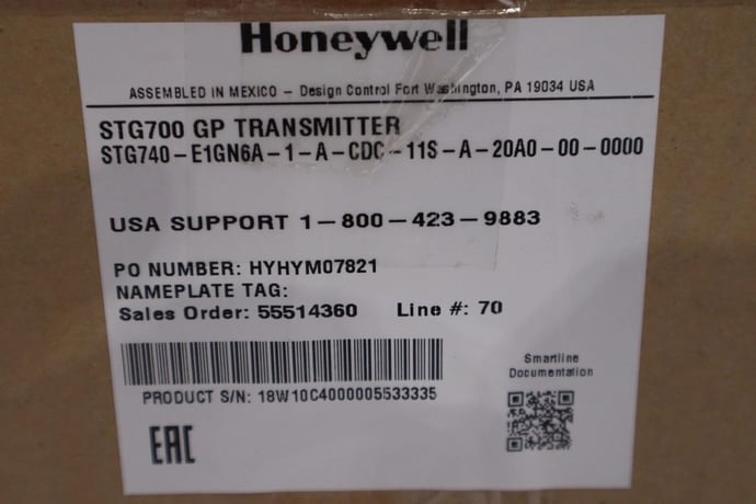 Honeywell STG700 GP Transmitter STG740-E1GN6A-1-A-CDC-11S-A-20A0-00-0000 #G405 - Image 2