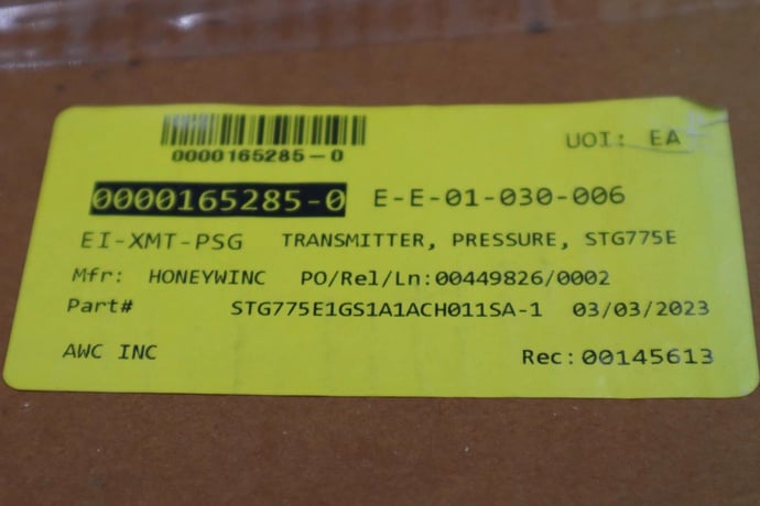 Honeywell STG775-E1GS1A-1-A-CH0-11S-A-10A0-00-0000 SMART TRANSMITTER STOCK G479 - Image 3