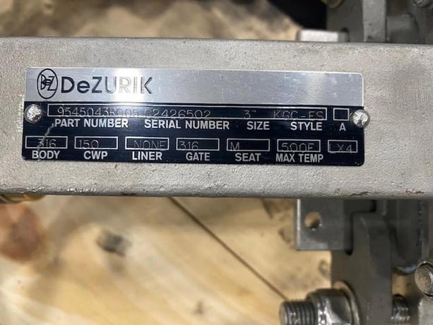 Dezurik size 3 " style kgc-es ss manual slide gate valve new spare - Image 2