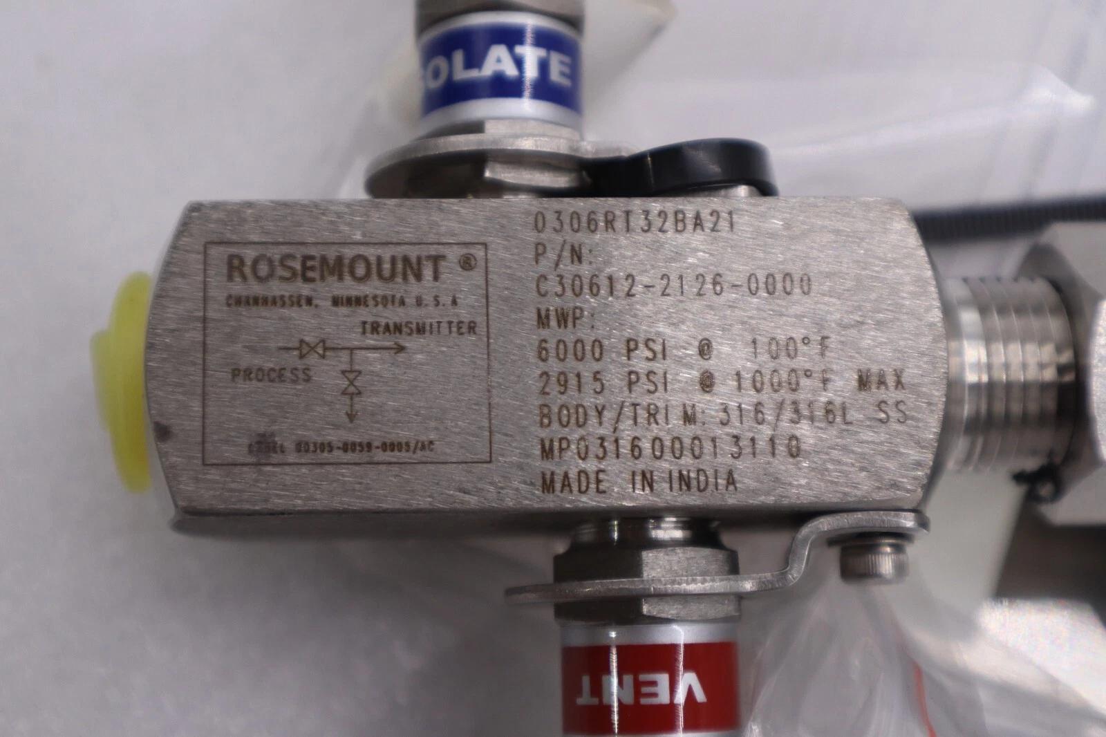 Rosemount 3051t / 3051tg2a2b21as5k5 new transmitter w/ c30612-2126-0000 #g379a - Image 4