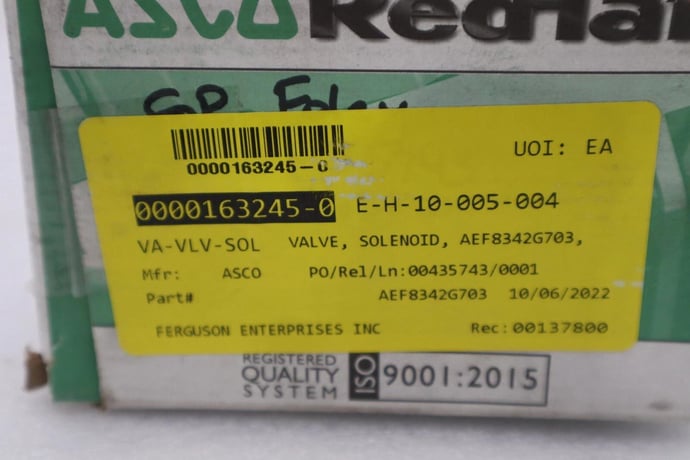 New in box asco ef8342g703 120v 100-125psi 3/8" nsmp stock g562 - Image 4
