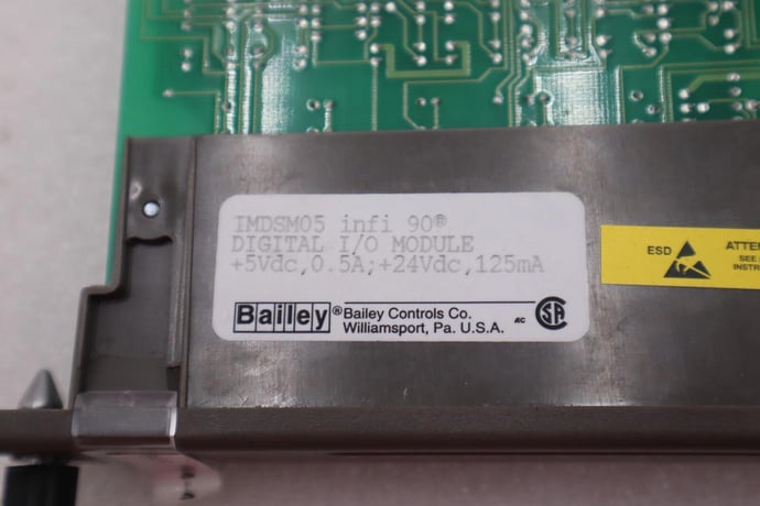 Bailey IMDSM05 Infi 90 Digital Input Output Module 125mA SADR 3 4-4-4 #K-1634 - Image 2