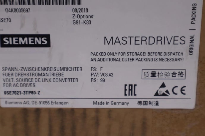New siemens 6se7021-3tp60-z ac drive simovert masterdrive vector control #5137 - Image 2