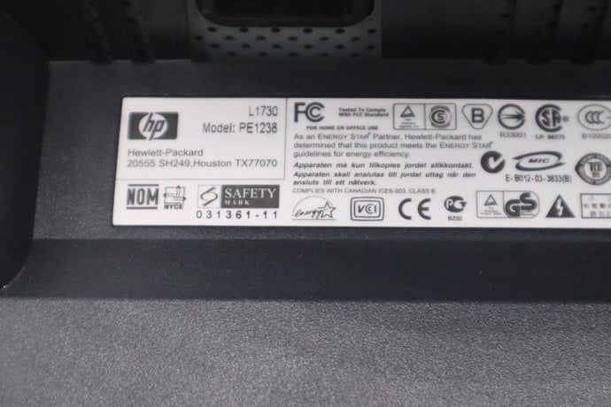 SURPLUS NEVER USED HP PE1238 L1730 17' ' LCD Monitor STOCK H81 - Image 3