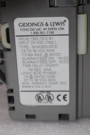 GIDDINGS & LEWIS M.1300.7372 R1 Input Module 24VDC SINK/SOURCE STOCK 636-D - Image 2