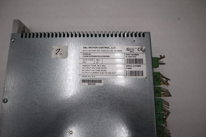 G & L MOTION CONTROL M.1302.7612 5-Axis Integrated Stepper 32Vac STOCK 5137A - Image 4