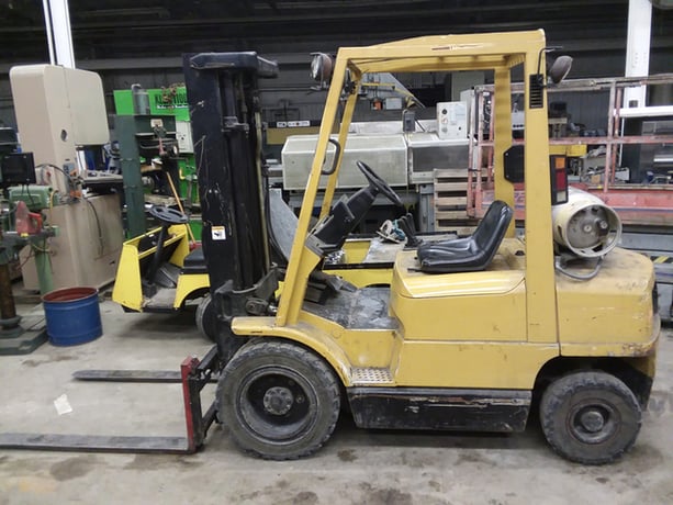 3100 lb. Hyster #H-50XM, propane, side shift, hydro, 48" forks, 130" lift height, #78968 - Image 1