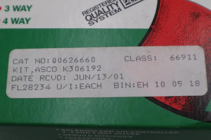 New open box asco 306192 rebuild kit 8342 ac coil stock g816a - Image 4