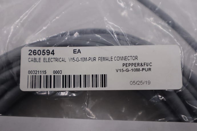 Pepperl+Fuchs V15-G-10M-PUR Sensor Actuator Cordset Female 5-Pin 10m #G807A - Image 2
