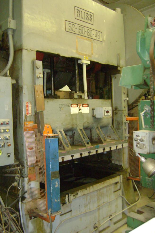 150 Ton, Bliss #2-150-60x42, 10" stroke, 60" x48" bed, 23-1/2" Shut Height, 30 SPM, 8" adj., #79834 - Image 2