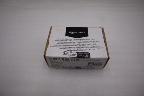 LOT OF 4 - Amazon Basics 3-Button Wired USB Computer Mouse Black STOCK H225A - Image 4