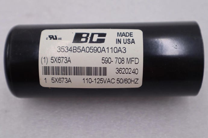 Bc 5x673a 110-125 vac 590-708 mfd stock #k-2308 - Image 1