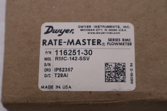 New dwyer rmc-142-ssv rate-master rmc 0.2-2.2 gpm flow meter stock h1182 - Image 3