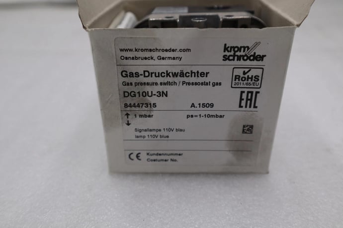 New krom schroder dg10u-3n 84447315 gas pressure switch stock h845 - Image 3