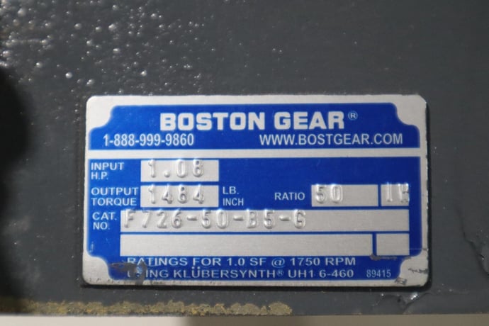 Boston Gear F726-50-B5-G Reducer NEW UNIT STOCK G165 - Image 1