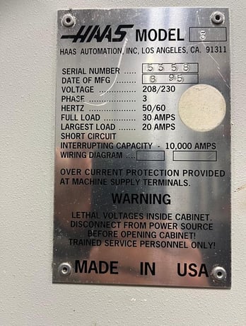 Haas #VF-3, CNC vertical machining center, 20 automatic tool changer, 40" X, 20" Y, 25" Z, 7500 RPM, #40, 15 - Image 6