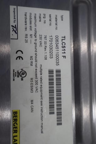 Bereger Lahr #TLC511 F Servo Drive POSITIONING CONTROLLER 5 AMP STOCK B-721 - Image 2