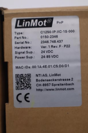 Linmot #C1250-IP-XC-1S-000 part no. 0150-2346 servo drive new unit #311-c - Image 3