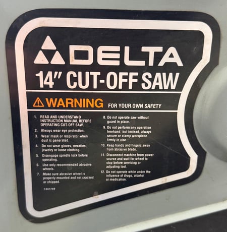 14" Delta, cut-off saw - Image 9