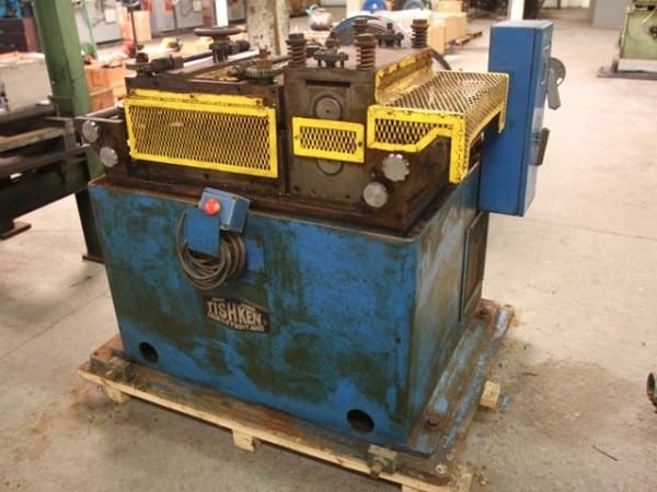 14" Tishken #6-R-14, straightener, 6 rolls, 2-1/2"roll diameter, manual adjustment - Image 1