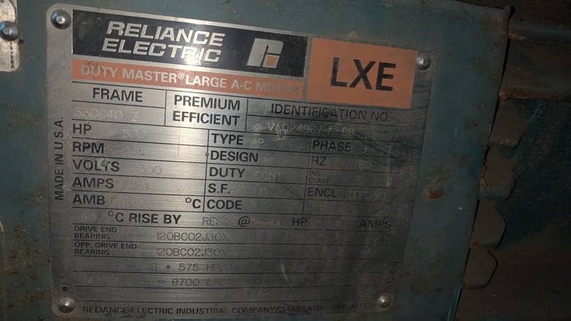 500 HP 895 RPM Reliance, Frame G40Z, TEFC, 1.15 service factor, 2300 Volts - Image 1