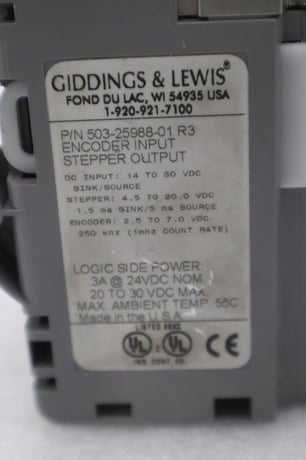 Giddings & Lewis 503-25988-01 R3 Encode Input Stepper Output STOCK 662-D - Image 2
