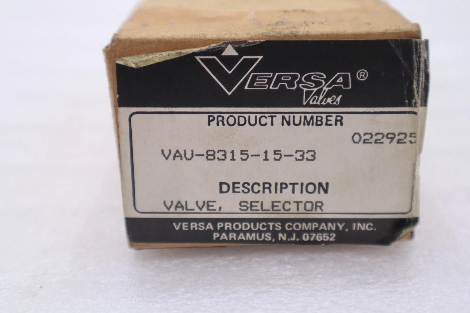 Versa valves vau-8315-15-33 valve selector #k-2690 - Image 2