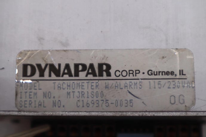 Dynapar tachometer mtjr1500 #k-2251 - Image 2