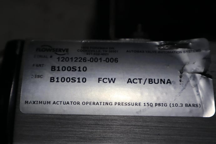 Flowserve Automax NXCLU2M1-18-00200 Positioner Actuator Ball Valve STOCK 5007A - Image 2