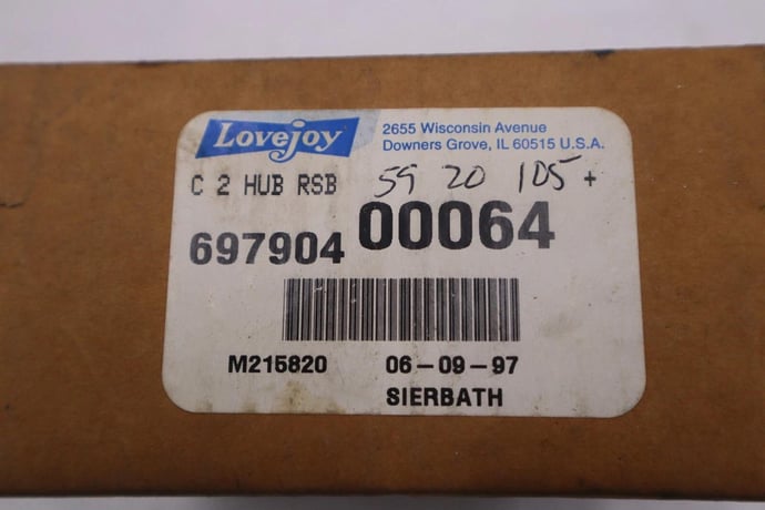 Lovejoy 69790400064 Hub C2 W/Center Threaded M215820 NEW UNIT STOCK B-764 - Image 2