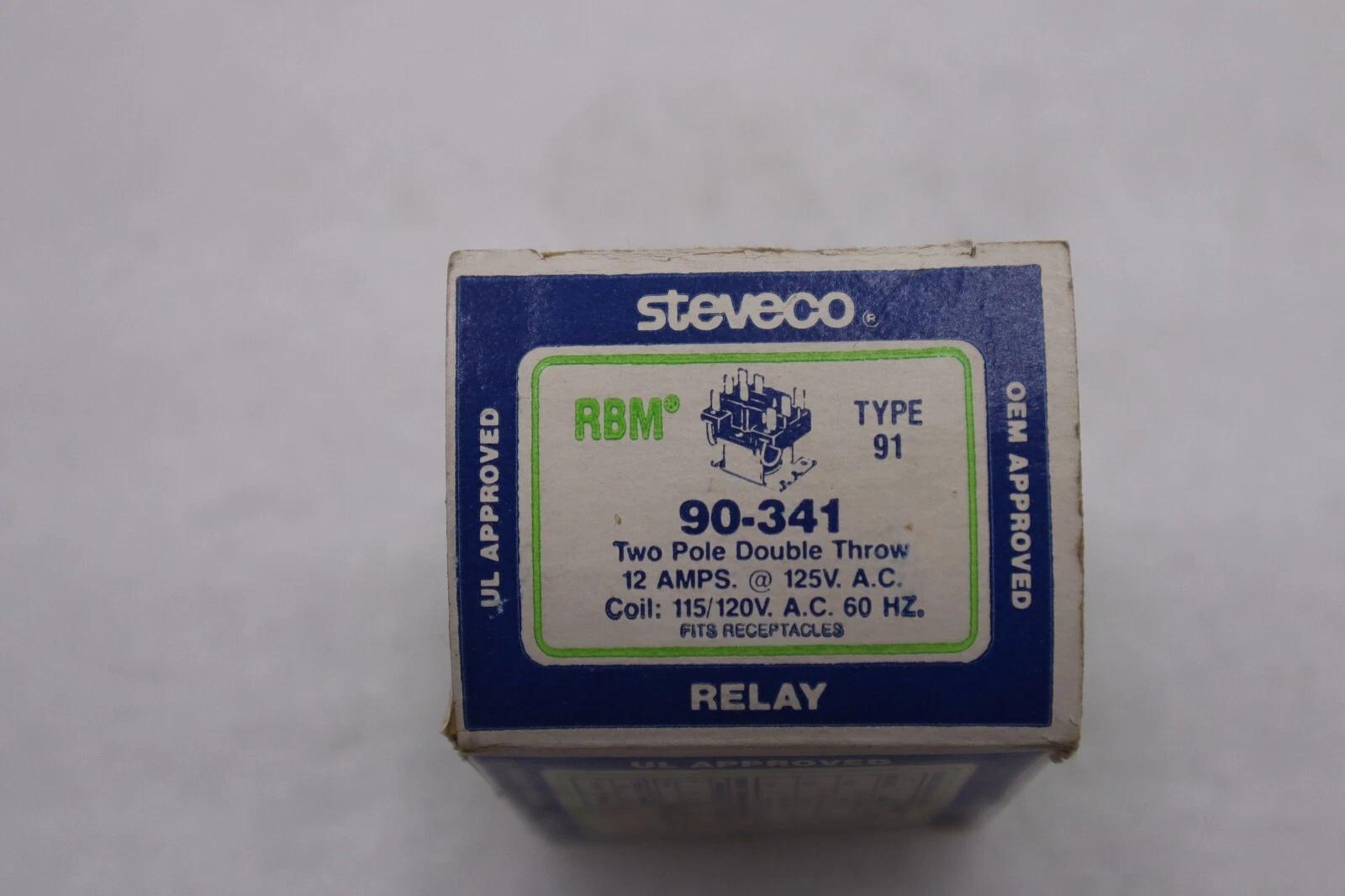 Steveco 90-341 Type 91 Relay NEW OPEN BOX STOCK K-2843 - Image 1