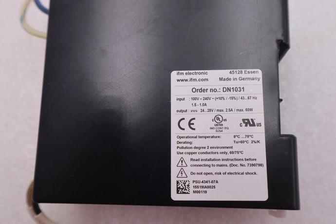 EFECTOR PSU-1AC/24VDC-2,5A-DN1031 POWER SUPPLY STOCK L-244-A - Image 2