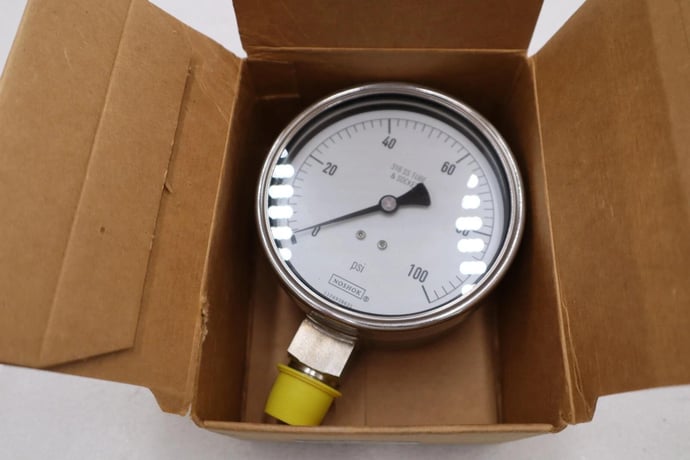 NEW Noshok 316 SS Tube and Socket Pressure Gauge 0-160 PSI STOCK H457 - Image 1